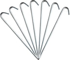 Steel Tent Stakes Heavy Duty Ground Stake, Metal Stakes to Anchor Commercial Inflatables, Outdoor Camping Canopy, Fence, Garden Tent Accessories, 5/6" Diameter x 10" Length, 100 Pack