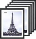 VCK 22x28 Poster Frame Set of 5 - Black, Exclusive Wood Grain Picture Frame - Wall Hanging