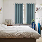 BGment Room Darkening Curtains 54 Inches Long - Grommet Thermal Insulated Drapes Window Treatment Curtains for Bedroom, 2 Panels, 52 x 54 Inch, Stone Blue