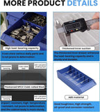 100 Drawer Nut and Bolt Organizer, 21" L X 9" W X 25" H Part Cabinet Bolt and Nut Tool Storage, SPCC Material Bolt Organizer Storage with Shelf and Label for Shop (40 Drawers)