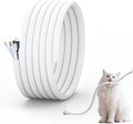 Cord Protector from Pets no Chew, 10FT-1/2inch Cord Managment Cable and Wire Protector from Rabbits, Cats and Other Pets White