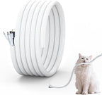 Cord Protector from Pets no Chew, 10FT-1/2inch Cord Managment Cable and Wire Protector from Rabbits, Cats and Other Pets White