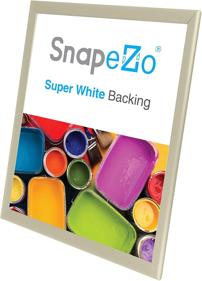 SnapeZo Photo Frame 18x24, Off-White, 1.25 Inch Aluminum Profile, Front-Loading Snap Frame, Wall Mounting, Professional Series