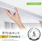 6 Pack 4FT Led Shop Lights,30W 3900LM 3000-6500K Tunable,T8 Tube Light with 6CCT,Milky Cover Linkable Fixture Lights for Workshop,Warehouse,Garage,Shop,Barn