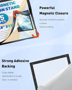 Uniclife 5 Pack Magnetic Sign Holder 8.5" x 11" Self-Adhesive Magnetic Picture Frame Wall Mounted Display Frame for Home Office Store Poster Document Holder for Wall Door Glass Window Refrigerator