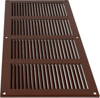 Repa Market Air Vent Cover 16x4 Inch (Outer Dimensions) Brown Galvanized Steel Louvered Grill Cover with Mesh Screen/Wall or Ceiling Vent/HVAC Register for Indoor and Outdoor Ventilation