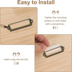 PATIKIL 60x24mm Metal Label Holders, 30 PCS Label Name Card Tag Frames with Screws for Office Library File Cabinets Shelves Wood Drawers Fabric Bins, Bronze