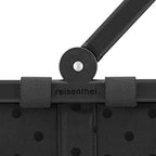 reisenthel carrybag glossy dots black - Sturdy shopping basket with plenty of storage space and practical inner pocket - Elegant and water-repellent design