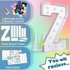 imprsv 4FT Colorful Marquee Letters Z, 18 Colors Large Light up Letters Alphabet Sign with Remote, Large Marry Me Sign, Birthday Party Decorations Anniversary Wedding Decoration