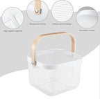 Roshtia 6 Pcs Metal Mesh Steel Basket with Handle, Square Wire Harvest Thanksgiving, Shopping Baskets for Retail Store Christmas Garden Bathroom Kitchen(9.65 x 9.65 x 7.09 Inch,White)