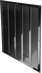 Repa Market Air Vent Cover 20x20 Inch (Outer Dimensions) Black Galvanized Steel Louvered Grill Cover with Mesh Screen/Wall or Ceiling Vent/HVAC Register for Indoor and Outdoor Ventilation