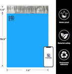 POLYSELLS 1000 pcs 7.5x10.5 Inches Blue Poly Mailers Shipping Envelopes, Strong Adhesive Sealing, Waterproof, and Tear-resistant Postal Mailing Bags for Clothing, Books, and Accessories