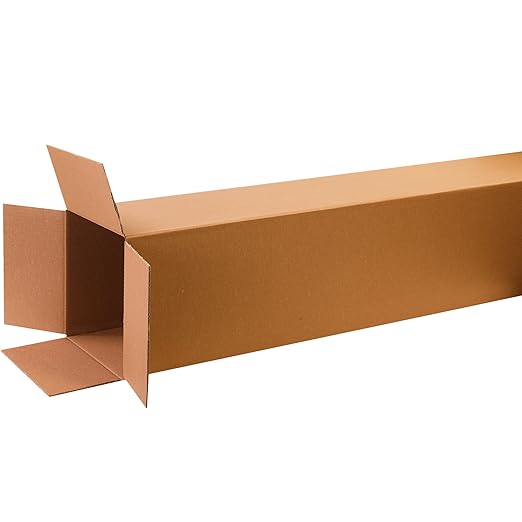 BOX USA 12 x 12 x 72 Corrugated Cardboard Boxes, Tall 12"L x 12"W x 72"H, Pack of 10 | Shipping, Packaging, Moving, Storage Box for Home or Business, Strong Wholesale Bulk Boxes