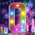 imprsv 3FT Colorful Marquee Letters Q, 18 Colors Large Light up Letters Alphabet Sign with Remote, Big Marry Me Sign, Birthday Party Decorations Anniversary Wedding Decoration