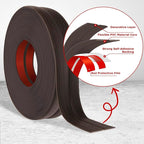 Flexible Wall Corner Protector Moulding Trim Peel and Stick Wall Corner Guards Edge Protector Self Adhesive Molding Trim Strip for Edge Ceiling (Dark Walnut Wood Grain, 1.6 in x 10 Ft)