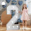 Marquee Numbers 3 Feet Tall Big Light Up Numbers 2nd 21st 25th Birthday Decorations Graduation Decorations 2025 White Anniversary Party Decor Large Cardboard Prop Backdrop Sign 2