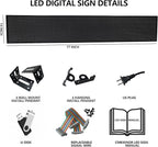 Outdoor P10 LED Scrolling Programmable Sign 77"x14", Bright High Visibility Digital Led Signage Displays, Message Signs for Business, Restaurant, Window Shop