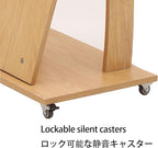 Mobile Wooden Podium Stand with Wheels Lectern Oak Color 16MM Wood Board Elegant Design Wooden Pulpit for Churches Seminars and Schools