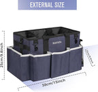 Wearable Caddy Bag, Cleaning Supplies Organizer With Handle & Shoulder Straps for Housekeepers, Under Sink & Car Tool Organizers With 4 Foldable Divider (NavyBlue)