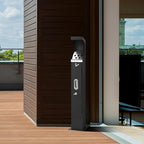 Commercial Standing Trash Can, Outdoor Trash Bin with Lock & Removable Inner Bucket Outside Receptacle Stainless Steel Garbage Can Container for Hotels Restaurants Bars Office Park Street