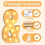 Marquee Letters 4 Feet Tall Large Light Up Letters & Wedding Mr and Mrs Sign Marry Me Engagement Party Decor Yellow Light Birthday Decorations Balloon Arch Kit Foam Sign &