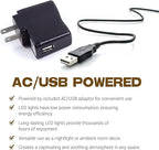 16 LED White Light Base for Glass Art - Illuminated Display Base for Crystal, Glass Art, and Crystal Cube Base - Rectangular Satin Matte Black - AC/USB Adapter Powered - 6.5"x 3.5"x 1" (Black)