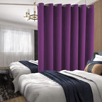 BGment Purple Sliding Door Curtain 96 Inch Long - Wide Room Darkening Room Divider Curtain for Bedroom Privacy Themral Insulated Grommet Room Separator Drape, 1 Panel, 100 X 96