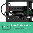 Power Tool Organizer Wall Mount, Modular Tool Storage Rack with Charging Station, 4 Layers Heavy Duty Metal Tool Rack with 8 Drill Holder, Utility Racks for Garage Workshop, Gifts for Men