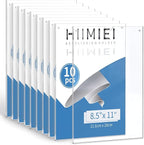 HIIMIEI Acrylic Sign Holder 8.5 x 11 Wall Mount with Paper Fixing Magnet and Double-Sided Tape, No Drilling Required (10 Pack) - Perfect for Office, Home, Store, and Restaurant