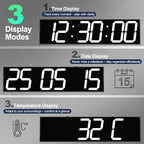 Digital Clock Large Display 28" with Remote Control,Double-Sided Clock, Suspended Design for Hospitals, Factories, Airports.