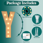 Marquee Letters 3 Feet Tall, 3FT Large Light up Letters Y, Big Sign Y with Warm White Light for Birthday Wedding Proposal Engagement Graduation Party Backdrop Decorations