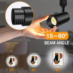 【2025 Upgraded】10 Color Zoomable Track Light Head Dimmable H Track Lighting Remote Control Bright Ceiling Spotlight Fixtures for Kitchen Dining Room 2700K-6500K 15°~60° CRI90 12W 1100lm Black 6 Pack