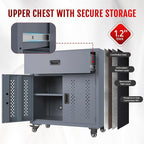 Metal Tool Chest, Garage Storage Cabinet on Wheels, Upgraded Deep Rolling Tool Chest Drawer Organizer, Portable Steel Tool Box, Tool Cabinet Storage for Garage, Warehouse, Workshop