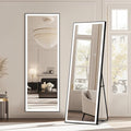 Kosmonia 64x21 Full Length Mirror, Dimmable 3 Color LED Light w/Light Memory, Distortion Free Silver Coating Mirror, HD Reflection &Anti Desilvering,Tempered Glass &Shatter Proof Film Doubles Safety