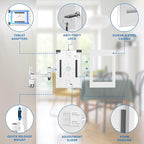 Mount-It! Anti-Theft Tablet Kiosk Wall Mount Compatible with iPad 10, 9, 8, Pro 10.5, Air 10.5, Locking Kiosk for iPad, Lockable Secure Steel Full Motion Arm Wall Mounted Enclosure, White