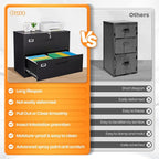 2 Drawer File Cabinets for Home Office, Metal Filing Cabinet with Lock, Black Locking File Caninet Two Drawer, Office Storage Caninets Steel Cabnet for Letter/Legal/A4/F4-Assembly Required