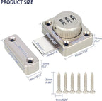 Alise Password Gate Latch Slide Bolt Latches Lock,Safety Double Sided Gate Hardware Locks,MSS002-S Silver