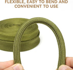Polyamide Cable Sleeve, 10ft Flexible Expandable Braided Sleeving, Cable Management Sleeve for TV Computer Office Home Entertainment (Green, 3/8")