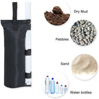 COOSHADE Canopy Tent Sand Bags Gazebo Weights Bags,4 Pack,Black,112LBS