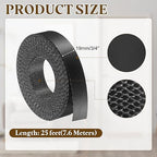 uxcell Black Edge Banding Tape, 3/4 Inch x 25ft Pre-Glued Flexible Veneer Edge Edging Strips Wood Tape for Cabinet Repair and Furniture Restoration