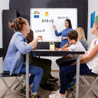 H-Qprobd Dry Erase Board for Wall Aluminum Presentation Magnetic Whiteboard with Long Pen Tray, Wall-Mounted White Board for School, Office and Home (40"x28")