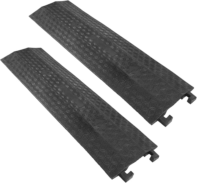40 Inch Drop Over Cord Protector - 1200lbs Heavy Duty Driveway Hose Protector Cord Garden Hose Wire Cover for Sidewalk Driveway Warehouse (2 Pack)