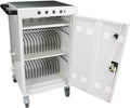 Laptop and Tablet Charging Cart, 35 Unit Device Mobile Charging Station for Chromebook, Tablet, Laptop, with Charging Port Screen Size Up to 16.3", Suitable for Office, Classroom, etc (Antique White)