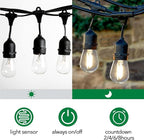 BN-LINK Outdoor Power Strip with 25FT Extension Cord, Remote Control Dusk to Dawn Light Timer Waterproof, 6 Grounded Outlets for Christmas Lights & Decorations, 15A/1875W ETL