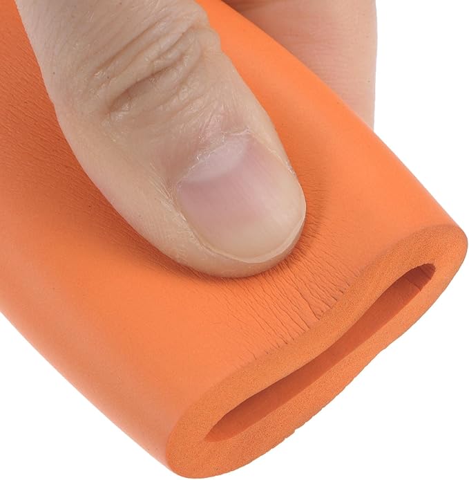 uxcell Foam Tubing for Handle Grip Support, 22mm ID 32mm OD 1m Length Orange
