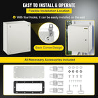 VEVOR NEMA Steel Enclosure, 20 x 16 x 8'' NEMA 4X Steel Electrical Box, IP66 Waterproof & Dustproof, Outdoor/Indoor Electrical Junction Box, with Mounting Plate