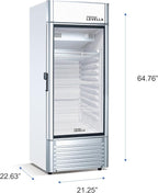 Single Door Beverage Cooler - 6.5 cu ft - Silver by Premium Levella