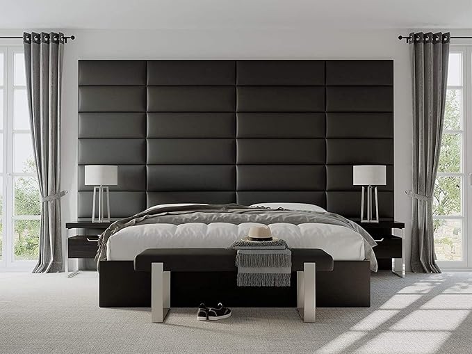 VANT Upholstered Bed Bench - Vintage Leather Grey Pewter - Brushed Nickel - Contemporary Modern, Bedroom Bench Seat, Hallway, or Entryway