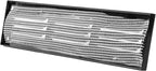 Repa Market 12x2 Inch Air Vent Cover/Black Galvanized Steel Louvered Grill Cover with Mesh Screen/Wall or Ceiling Vent/Durable Flush Mount HVAC Register for Indoor and Outdoor Ventilation