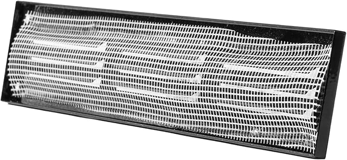 Repa Market 5-Pack 12x2 Inch Air Vent Cover/Black Galvanized Steel Louvered Grill Cover with Mesh Screen/Wall or Ceiling Vent/Durable Flush Mount HVAC Register for Indoor and Outdoor Ventilation